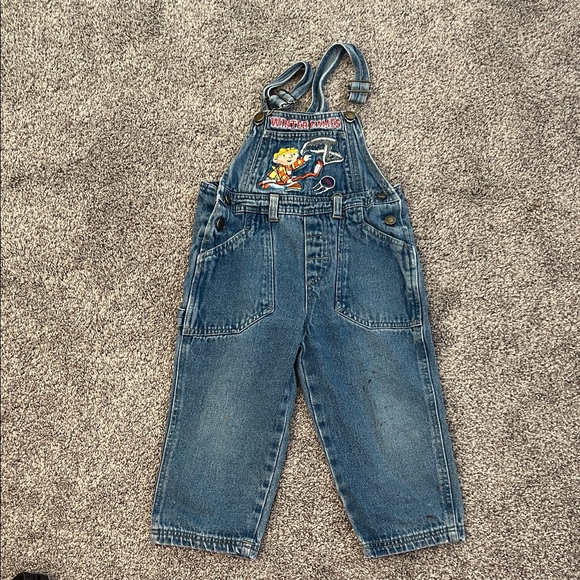 Bob The Builder Vintage Y2K Jean Overalls Size 3T - Picture 1 of 6
